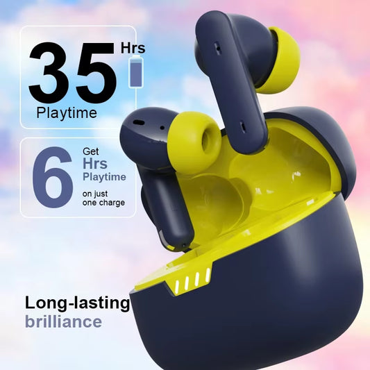 2025 Best Selling V5.4 TWS Earphones ENC+ANC Noise Cancelling Headphone Earbuds Gaming Mode Voice Assistant Low Digital Display