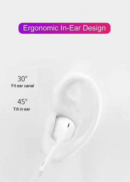 Wholesale 1.2M Earphones Wired 3.5Mm with Mic In-Ear Stereo Headphone for Iphone and Android