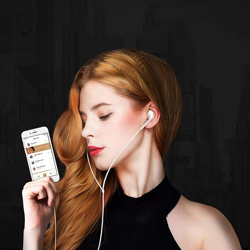 Wholesale 1.2M Earphones Wired 3.5Mm with Mic In-Ear Stereo Headphone for Iphone and Android